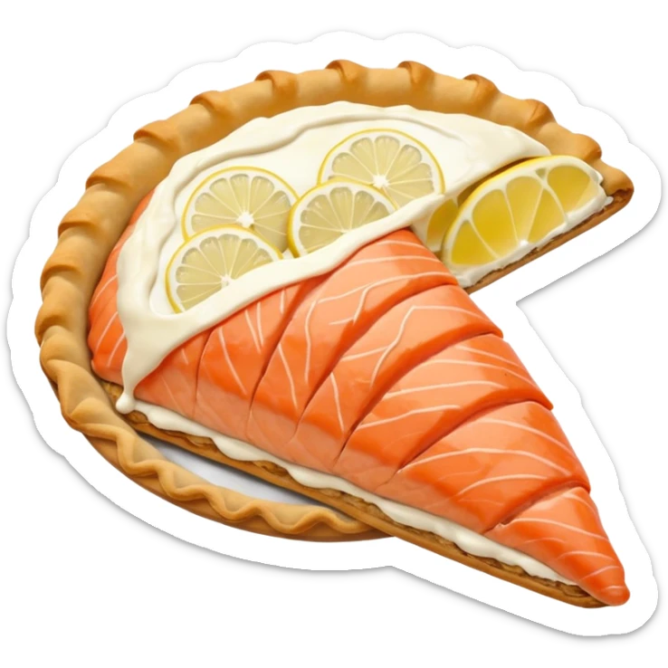 Karelian pasty with cream on top finnish with cream on top and salmon and lemon sticker