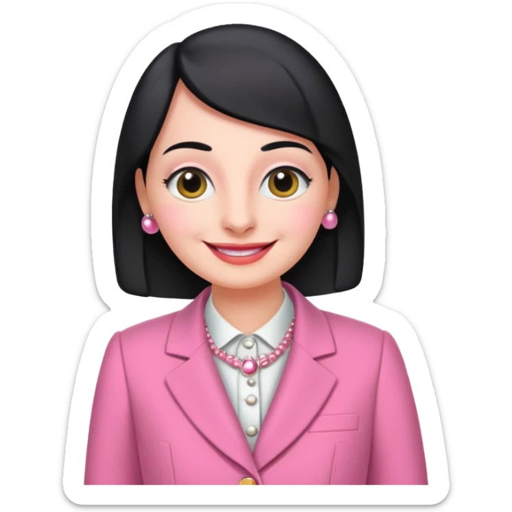 pingu mother wearing the pink chanel suit the Jackie kenddy wore sticker