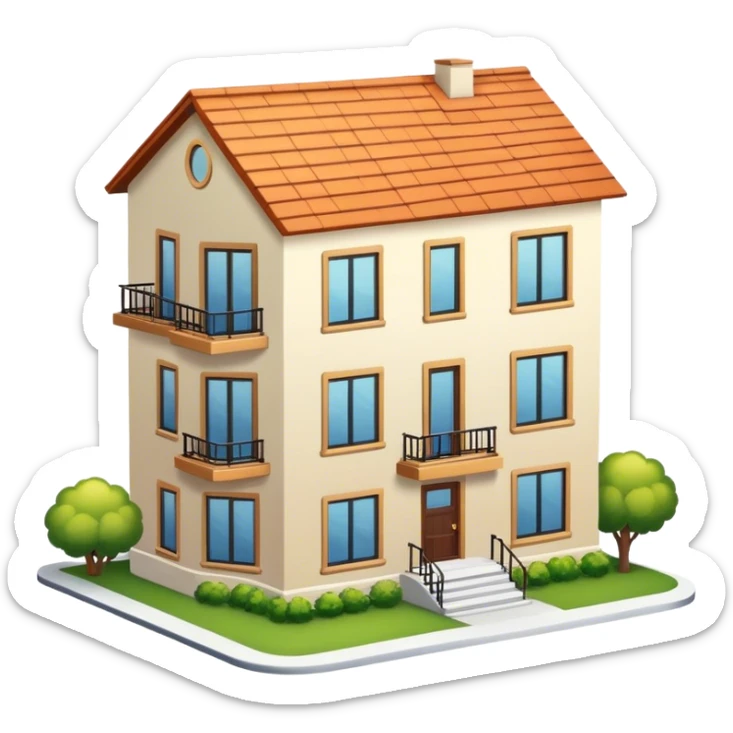 give me 3 emojis to put next to the text: apartments, duplexes and homes sticker