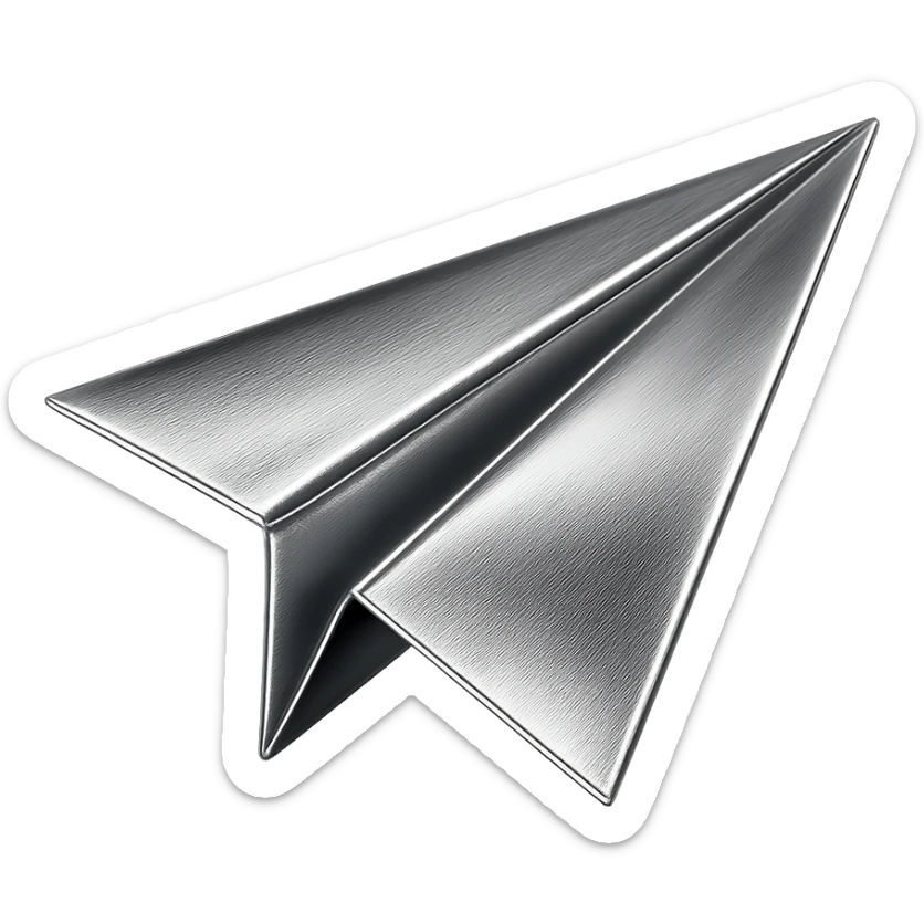 paper airplane sticker