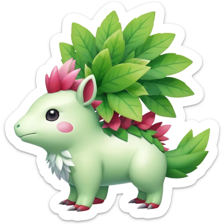 Shiny Shaymin-Amaura-Meganium-Hybrid (Full body) sticker