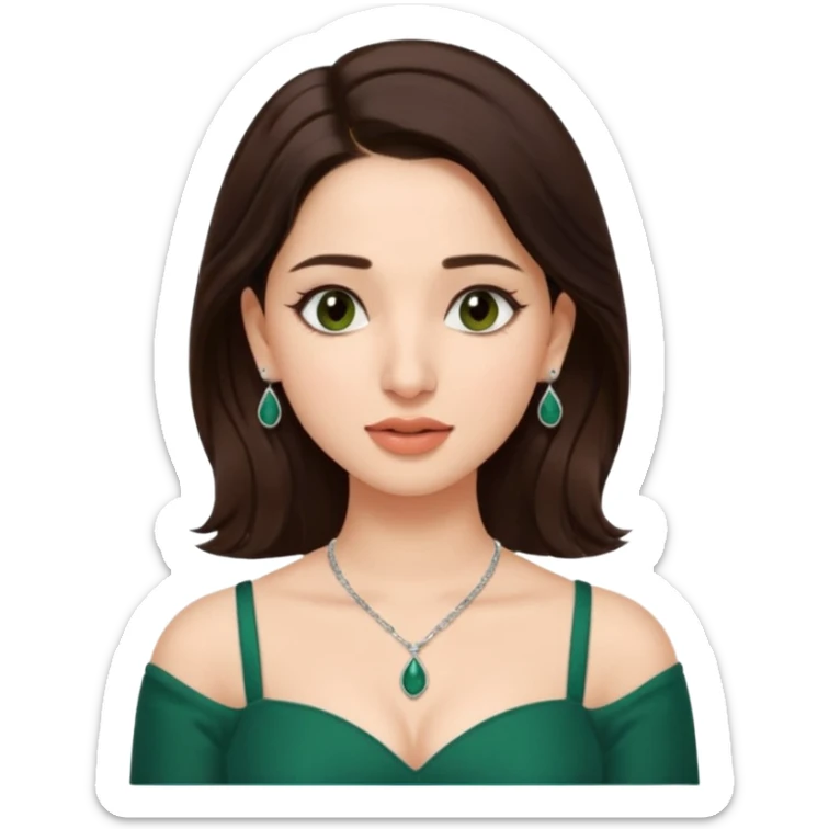 pretty bratz genmoji that looks like tamannah bhatia (bollywood actress), wearing a dark green sweetheart neckline top, dark brown hair, light makeup, no necklace, dangly earrings, side hair part, fair. dark brown eyes


Show her coughing sticker