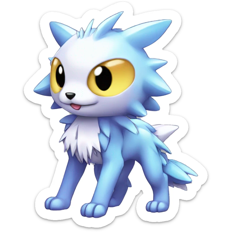 cute kawaii cool edgy shiny Digimon-Fakemon-animal full body sticker
