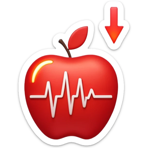 3D emoji showing a simple red pulse line (heartbeat monitor style) with a glowing point moving along it, minimal design on a soft background, symbolizing a steady pulse / heartbeat, clean and modern Apple emoji aesthetic sticker