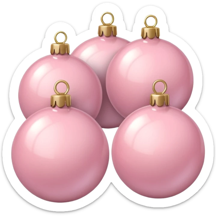 the color is baby pink its still christmas themed and aesthetic sticker