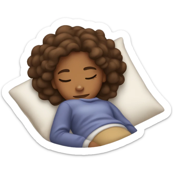 brownskin girl sleeping sticker
