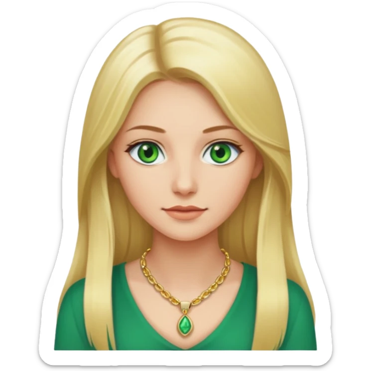 Naked woman boobs out long blonde hair green eyes sticker