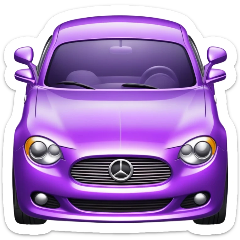 Purple car sticker