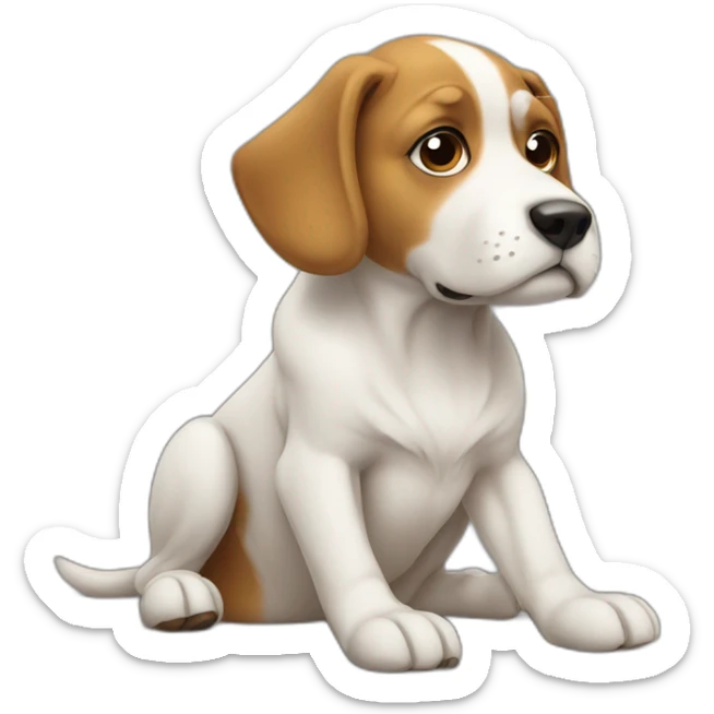 Dog praying  sticker
