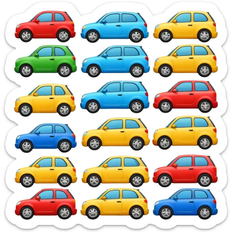 need emojis of cars from cartoons or movies and real life cars sticker
