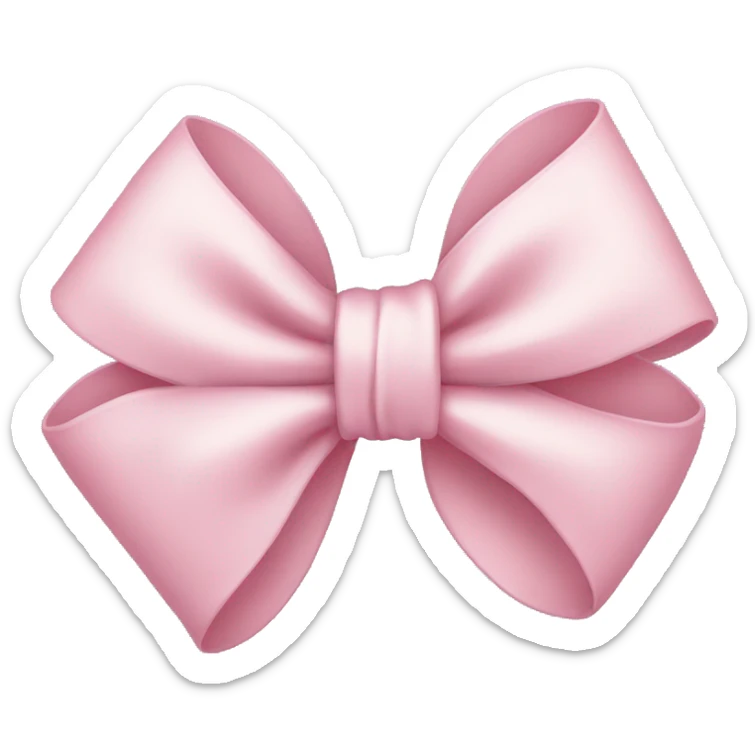 light pink bow sticker