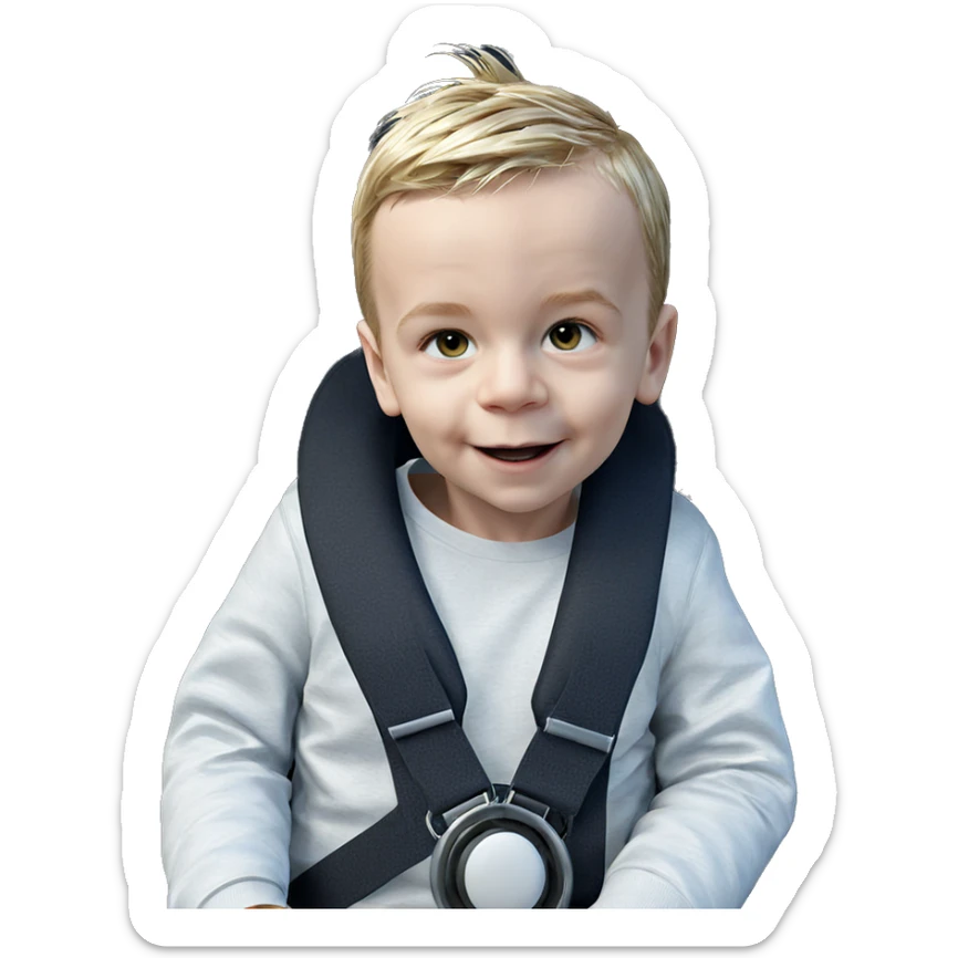 blonde boy in cockpit sticker