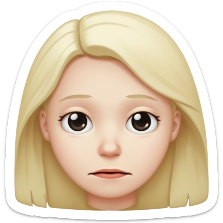 Quiero q sea una carita trizte q este mal pero q se vea feliz y en el fondo mal osea algo asi sticker