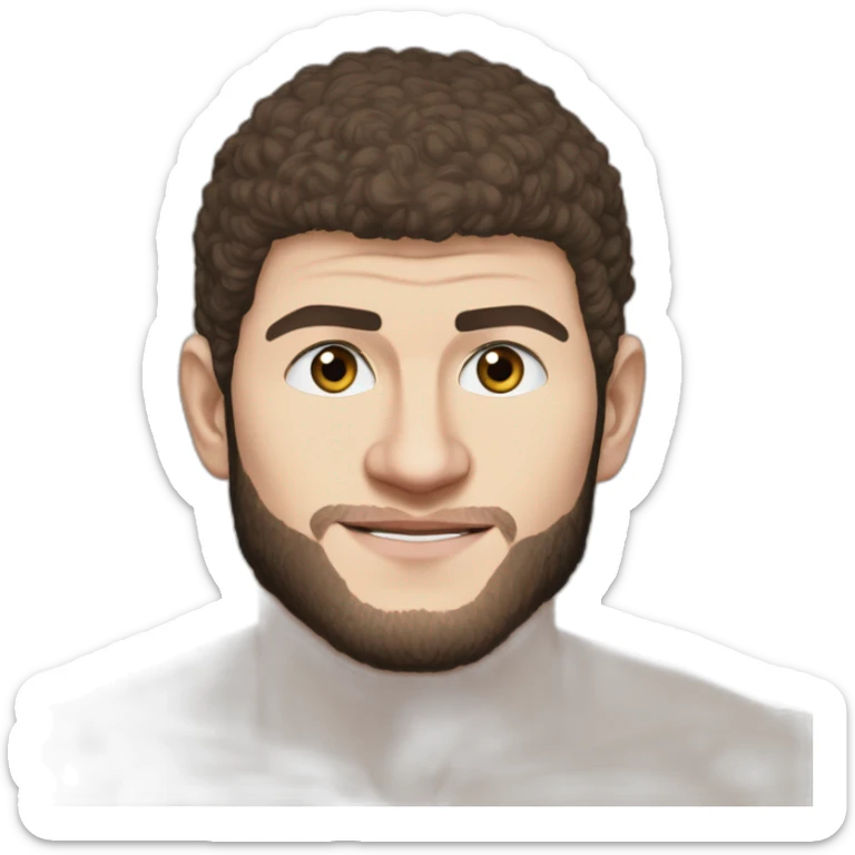 Khabib nurmagomedov qui pointe son doigt vers le ciel sticker