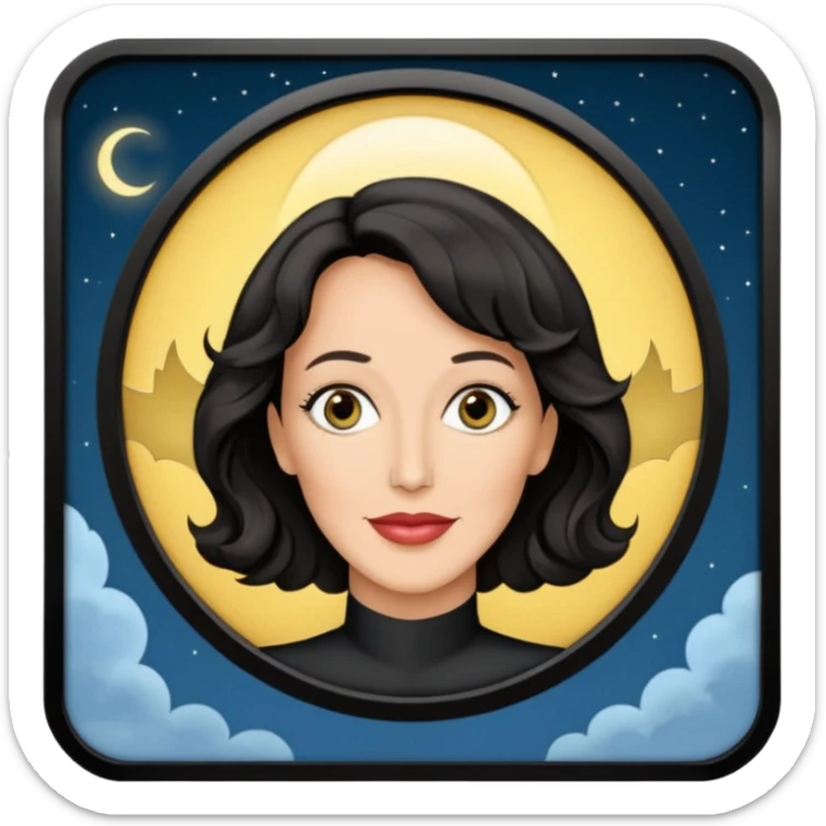 bat signal shining in the sky with jennifer beals bette porter jennifer beals from the L word tv show sticker