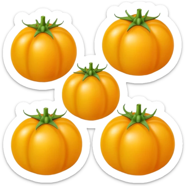 five yellow tomato sticker