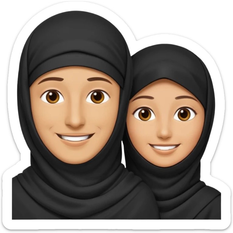 muslim couple, man and a woman in burka sticker