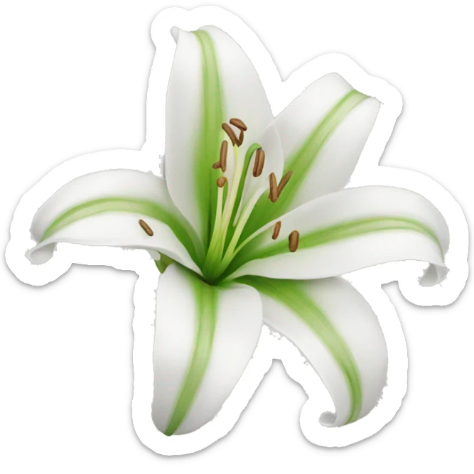 Lily flower sticker