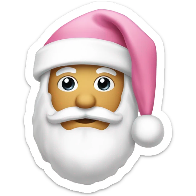 light pink santa hat sticker
