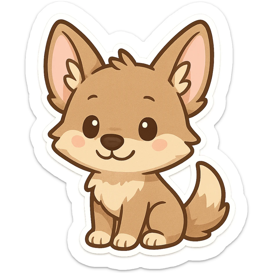cute coyote sticker