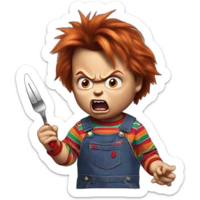 Chucky hungry  sticker