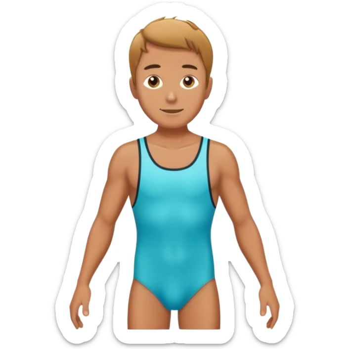 Un homme avec un maillot de bain pour femme sticker