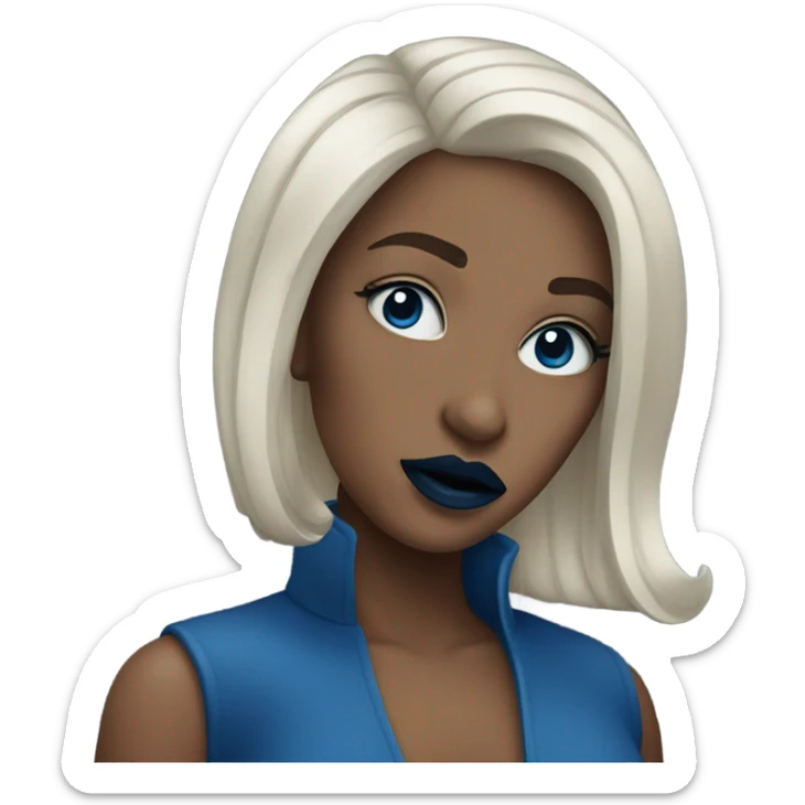 
dark blue lips sticker