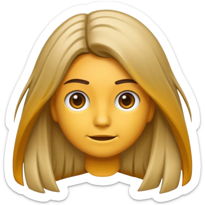 emoji de una persona que le estan haciendo mechas californianas sticker