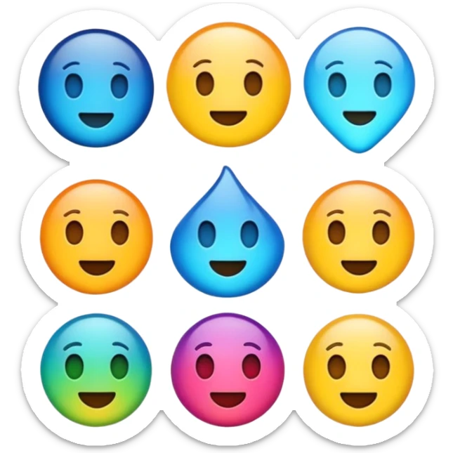 crie emojis para uma comunidade do discord sem fazer ou pegar algo pronto quero algo diferente sticker