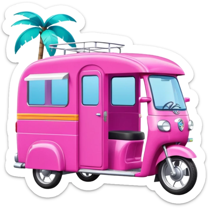 Barbie dream house Caravan motorbike tuk tuk  sticker