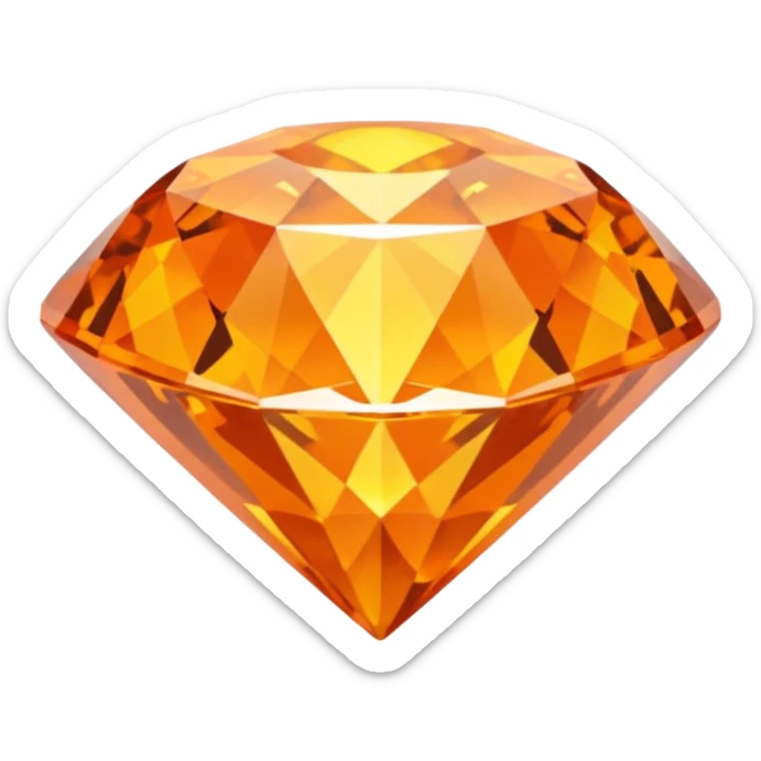orange diamond sticker