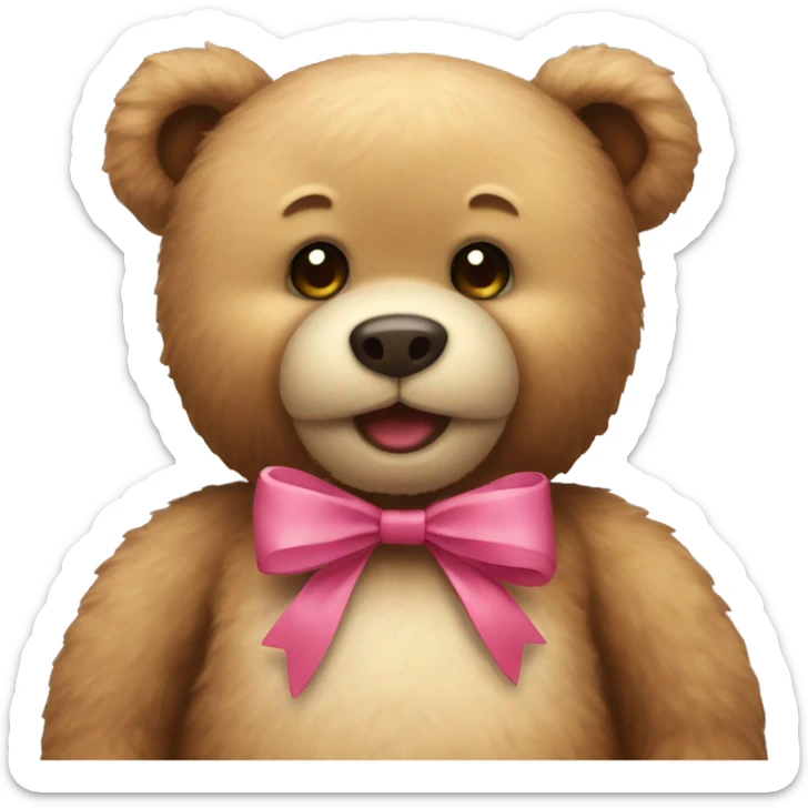 teddy bear with bow sticker