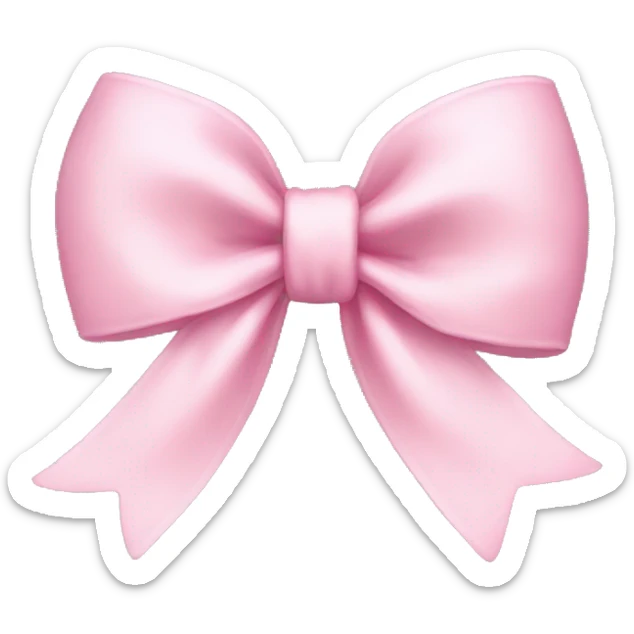 baby pink bow sticker