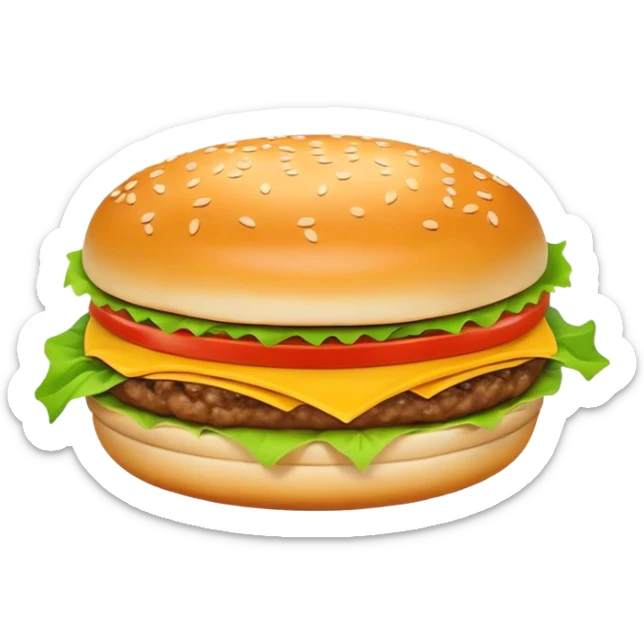 Xi'an Roujiamo Chinese hamburger with meat filling, simplified emoji style with bold outlines and bright colors, cartoon style stuffed flatbread sticker