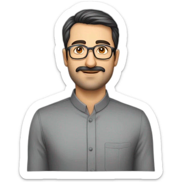 Mahmud mazaher admin of restaurant in bafgh iran yazd 43 years old eyeglass weight 95 tall 165 sticker