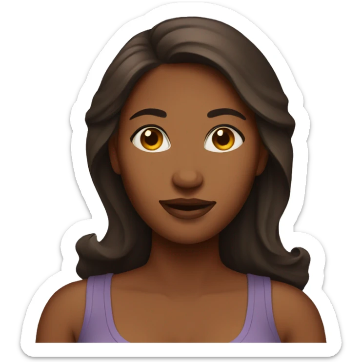 A brown skin woman with a curvy body sticker