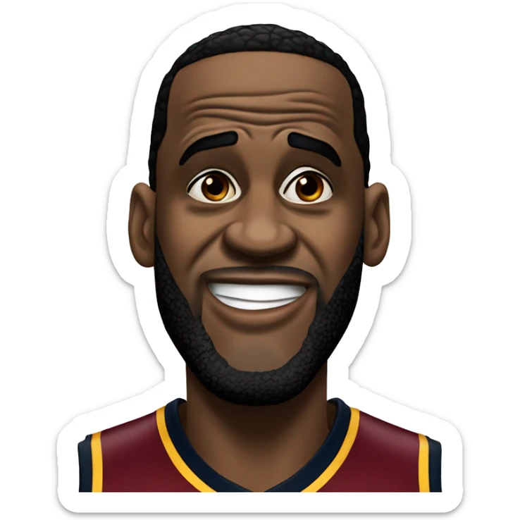 lebron james whippes his nose sticker