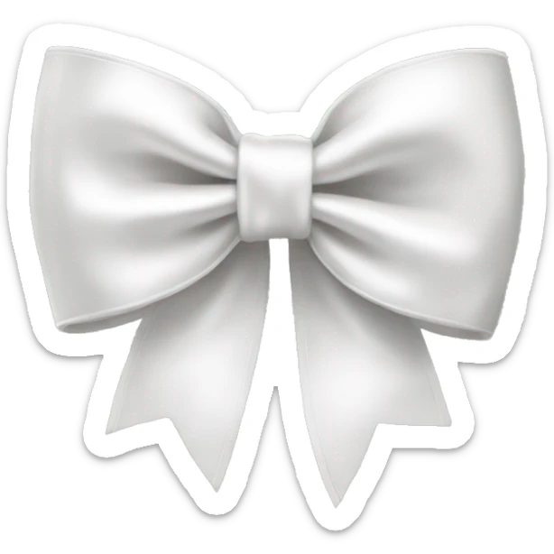 white satin bow sticker