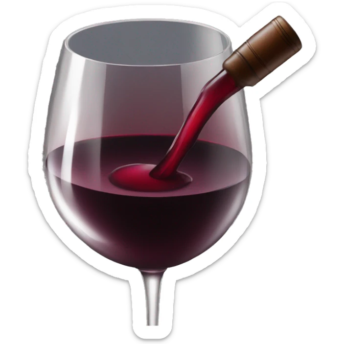 Red wine sticker