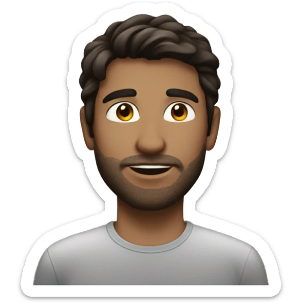 brunette guy brunette girl sticker