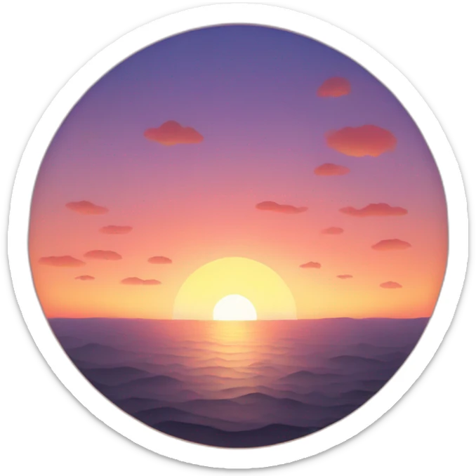 Sunset sticker