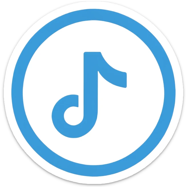 Créame un emoji que sea el logotipo de  verificacion de tiktok sticker