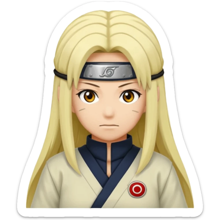 faça um emoji inspirado na personagem Tsunade Senju, do anime Naruto. sticker