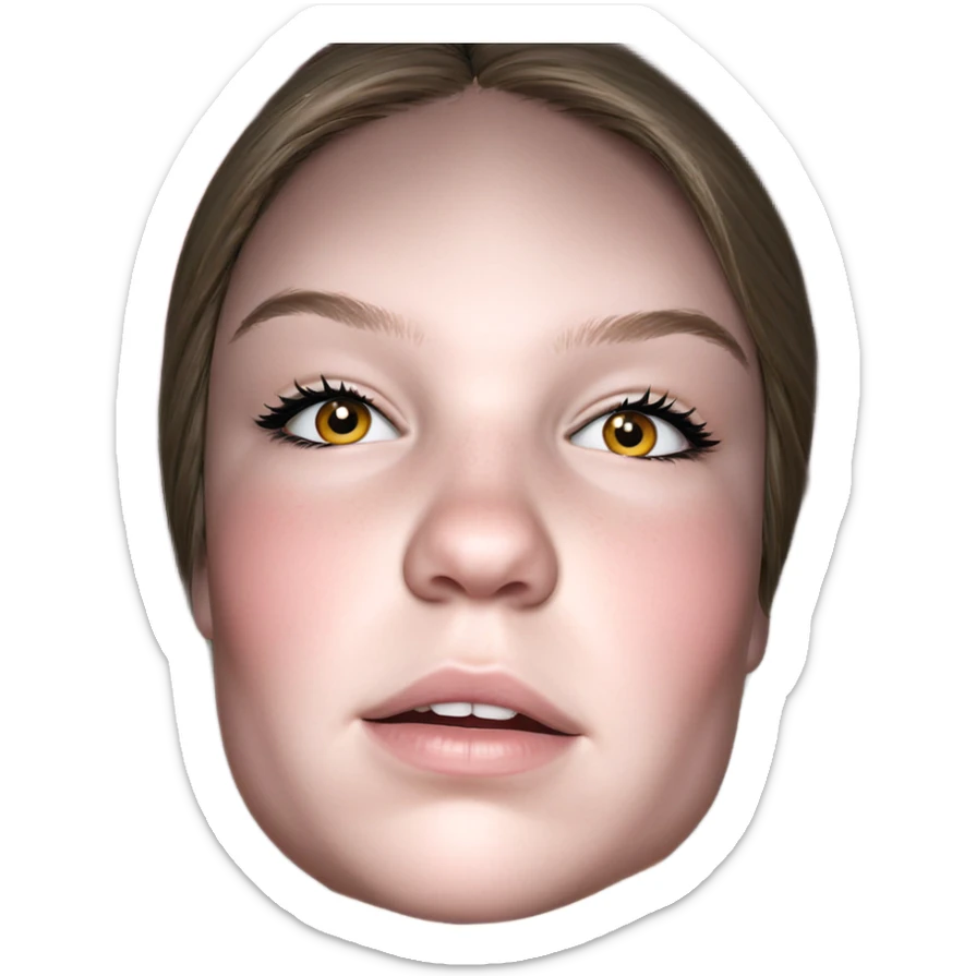 realistic portrait of girl sticker