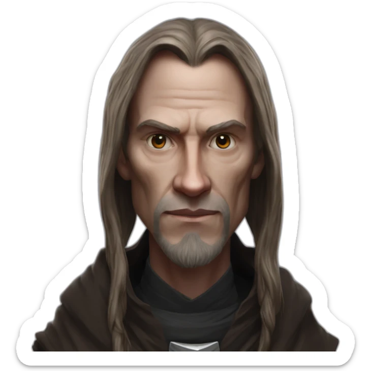 hyperrealist sith jedi in world of warcraft without facial hair sticker