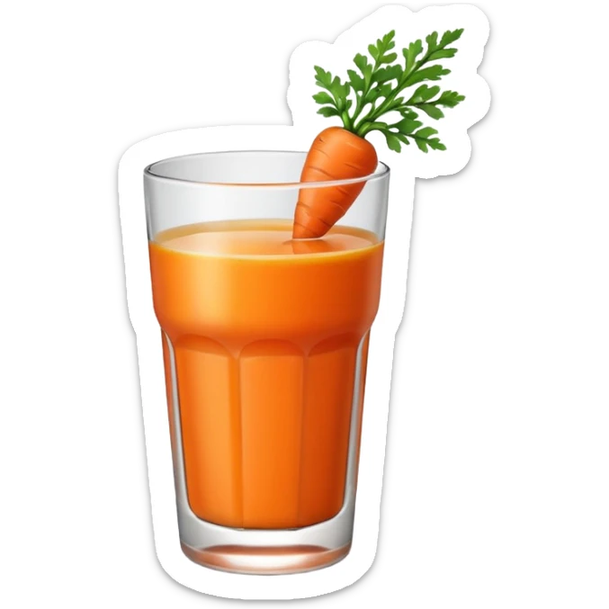 a glass of carrot juice, minimal, no carrot, no garnish, simple, clear, no background sticker