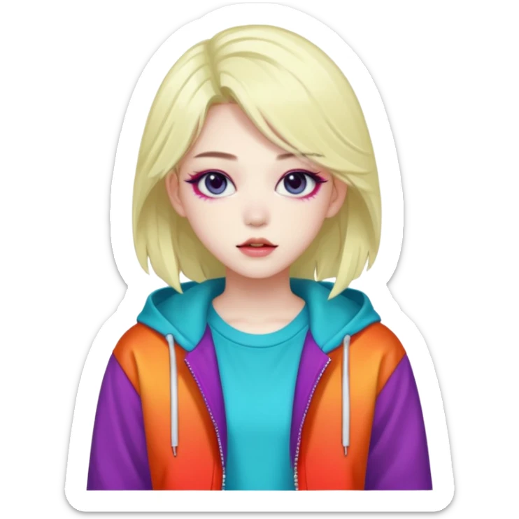  portrait-of-a-monster-k-pop-idol,-wearing-a-stylish-streetwear-outfit-with-layered-colorful-clothing-makeup,- sticker