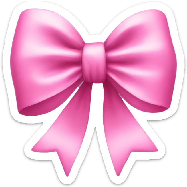 Pink bow sticker