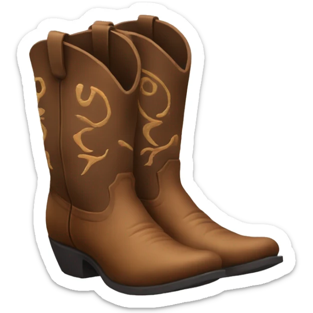 Cowboy boots sticker
