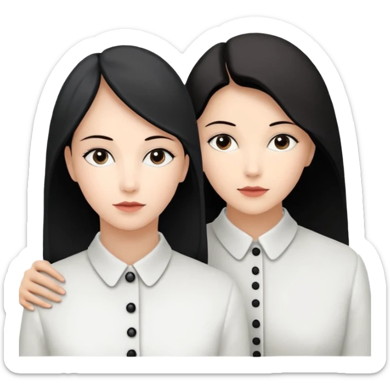 Девушка белокожая в позе собака мордой вниз, с длинными темными волосами, в белом топе, в черных лосинах, с черными ресницами sticker